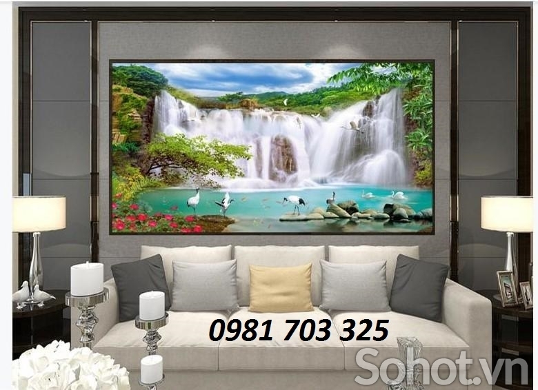 Gạch tranh 3D phong cảnh ốp tường