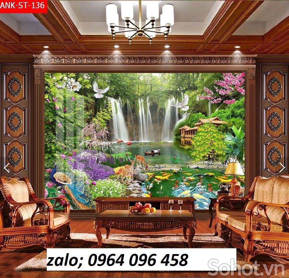 Gạch tranh ốp tường 3d phòng khách - 5888CB