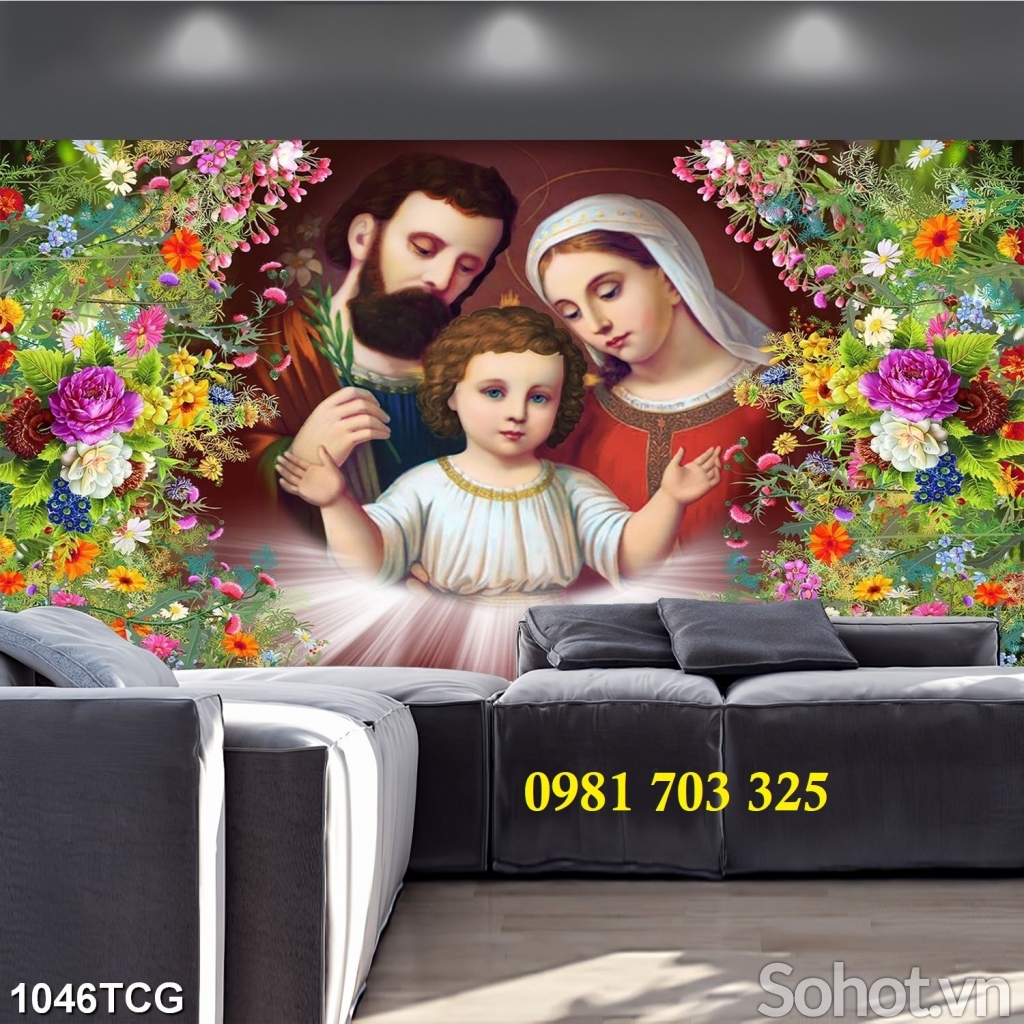 Gạch tranh 3d công giáo trang trí