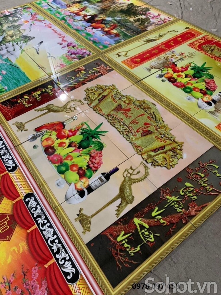 Tranh phòng thờ - gạch tranh 3D