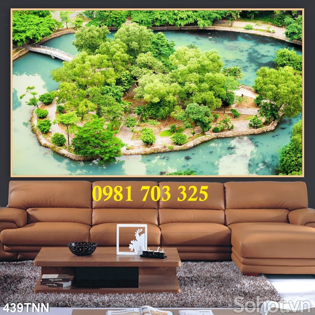 Tranh gạch 3D trang trí phòng khách