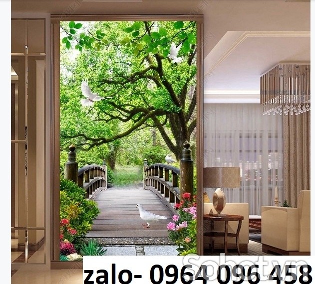 Tranh gạch 3d ốp tường hành lang - sảnh - SLM94