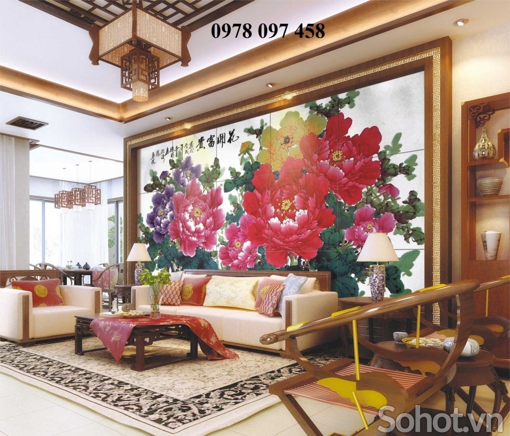 Tranh gạch 3D - tranh phòng khách