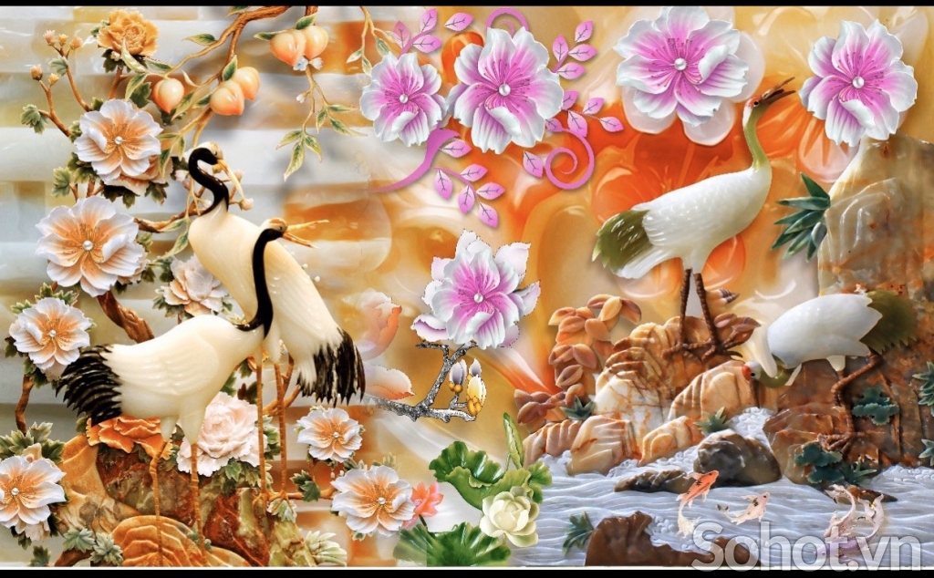 Gạch tranh hoa mẫu đơn HP7272