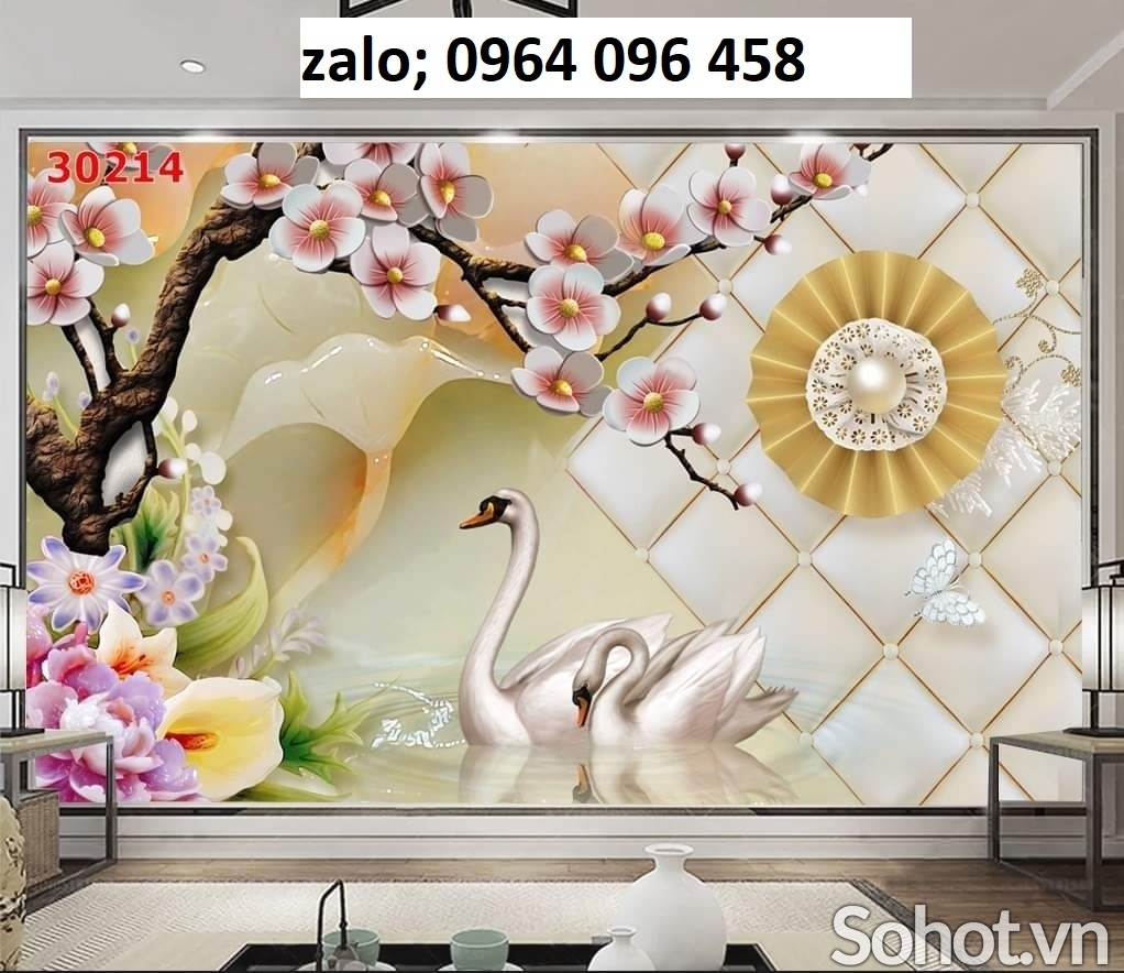 Tranh gạch 3d trang trí phòng khách đẹp - AF54