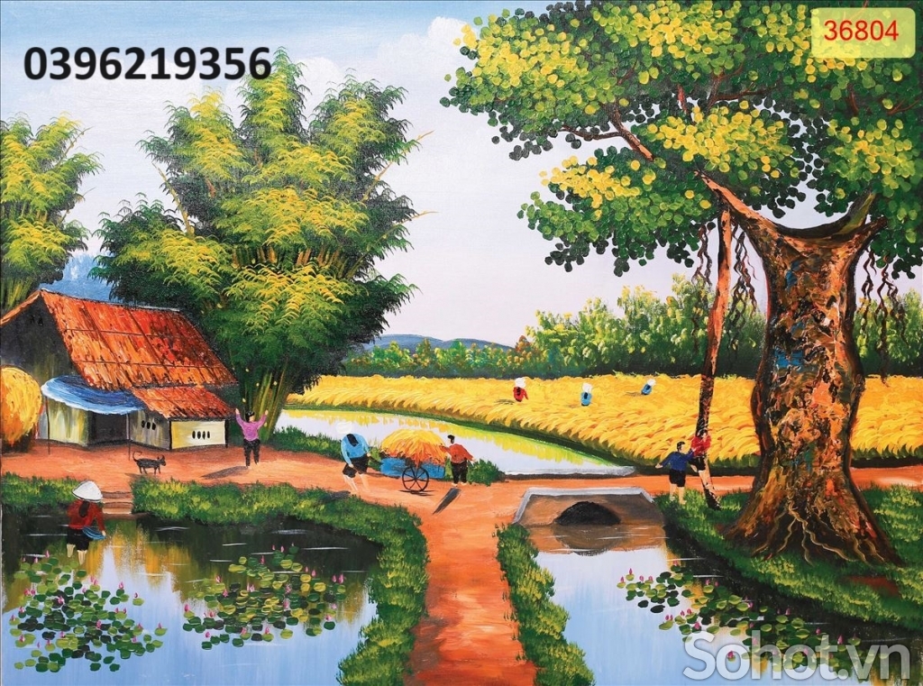 Tranh hình đồng quê đẹp 3D