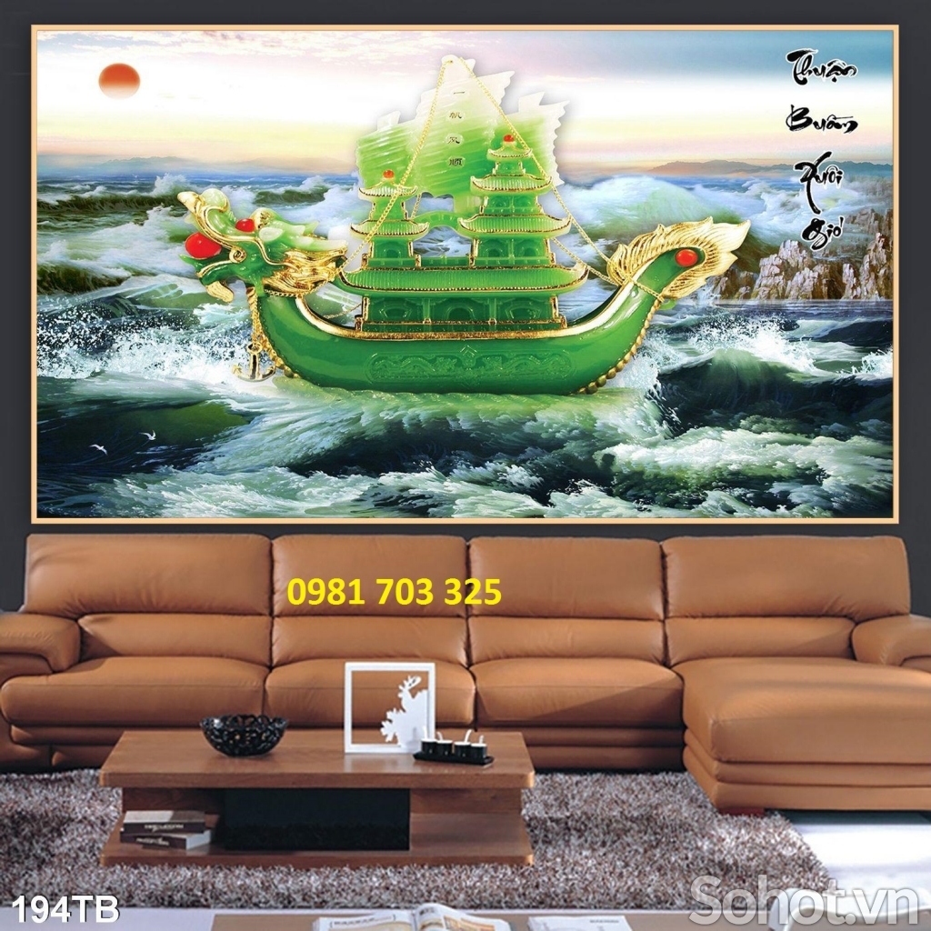 Tranh gạch men thuyền buồm