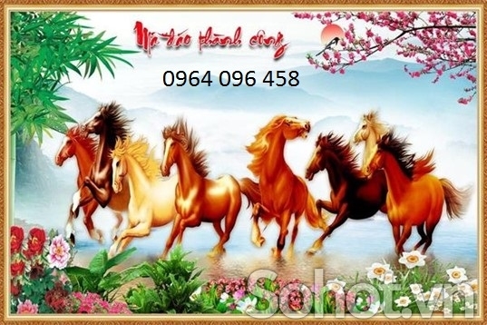 Tranh gạch mã đáo thành công - gạch tranh 3d ốp tường - KMN7