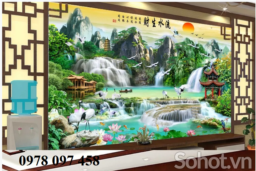 Tranh phong cảnh - tranh gạch 3D