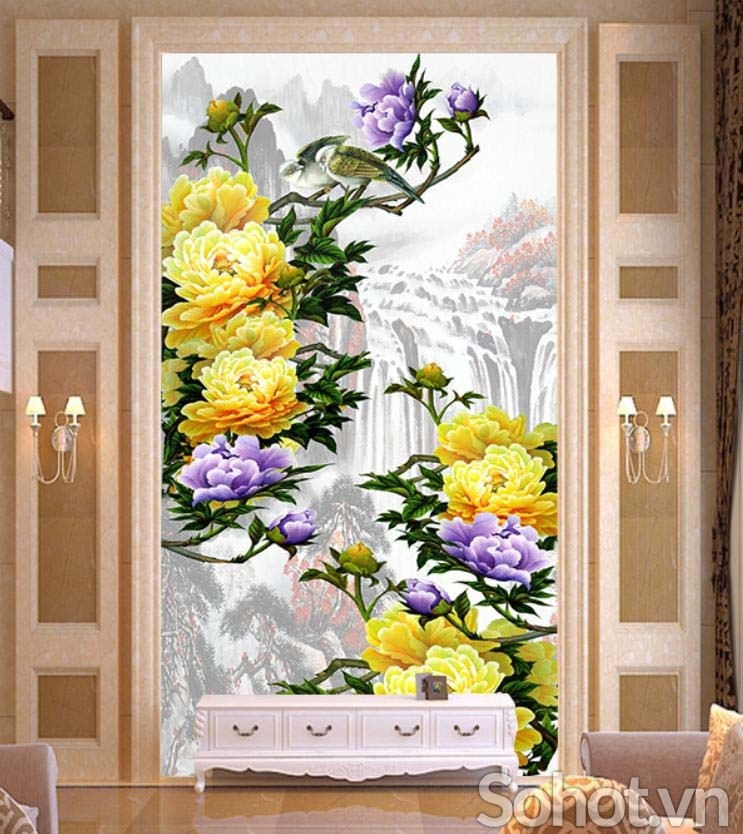 Tranh 3d - tranh gạch 3d khổ dọc - 654DP