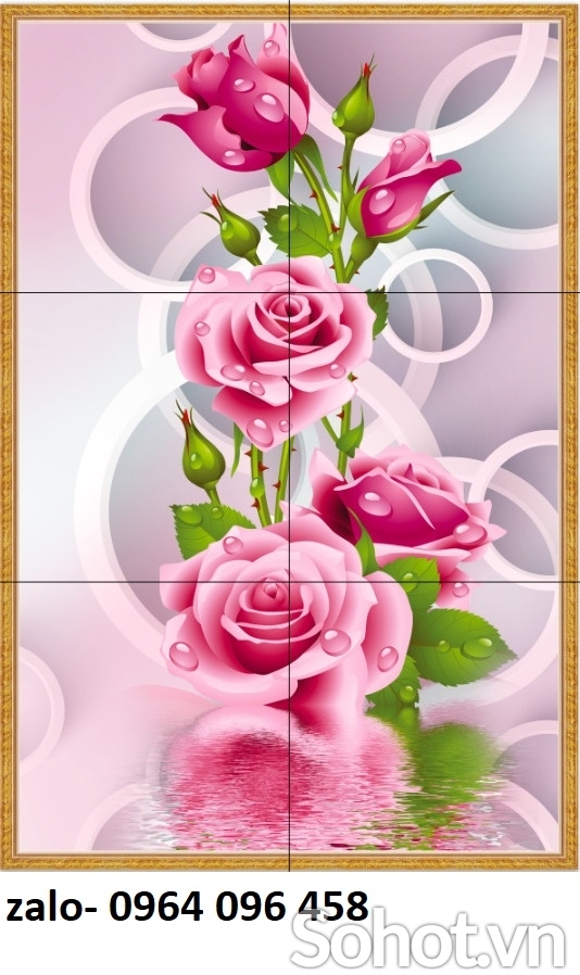 Tranh gạch 3d hoa hồng - CMM09