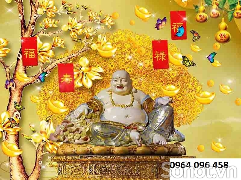 Tranh gạch 3d phật di lặc - MBV43