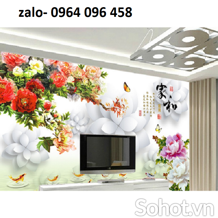Tranh gạch 3d hoa sứ ngọc - XVC777