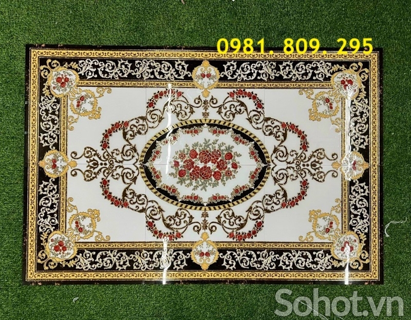 Thảm gạch hoa lát nền phòng khách cao cấp