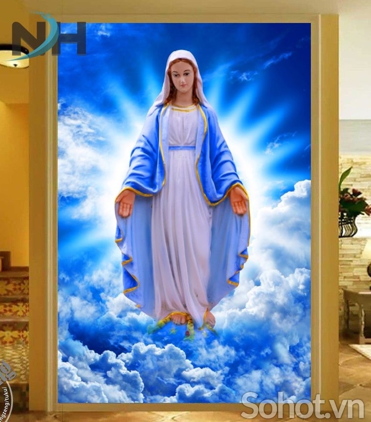 Tranh gạch 3d ốp tường thiên chúa - 2345XC