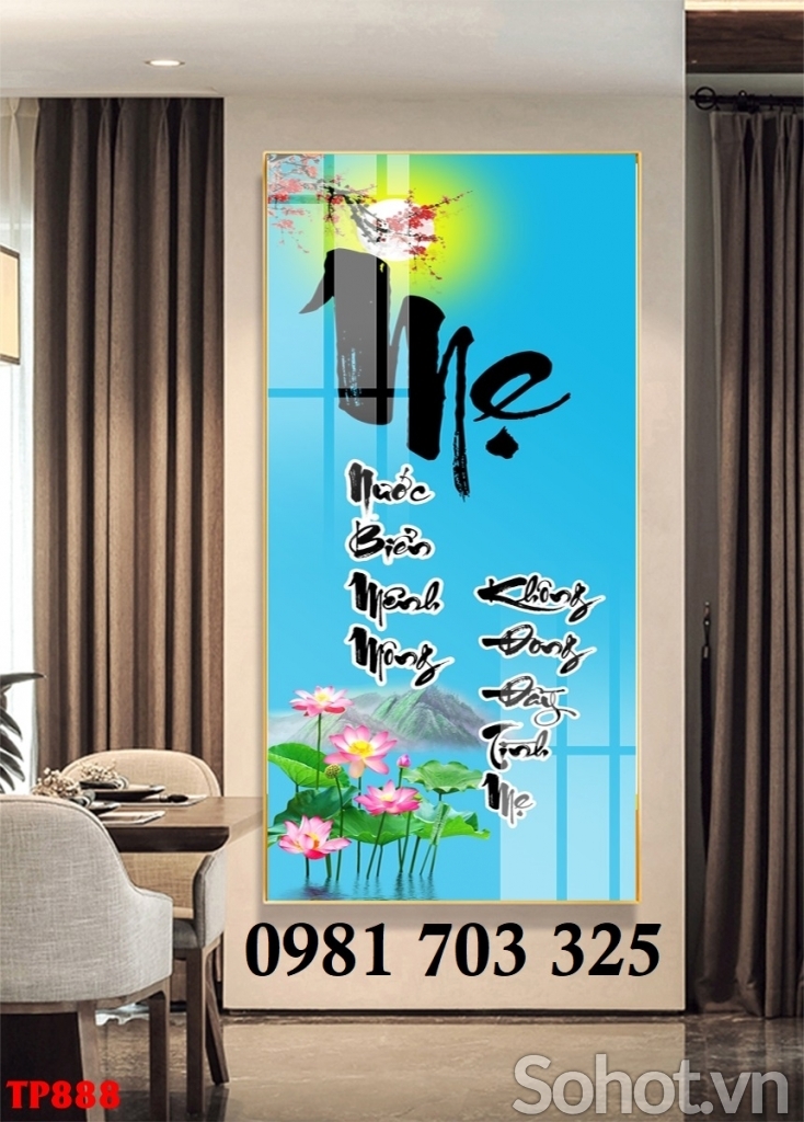 Tranh gạch 3D thư pháp