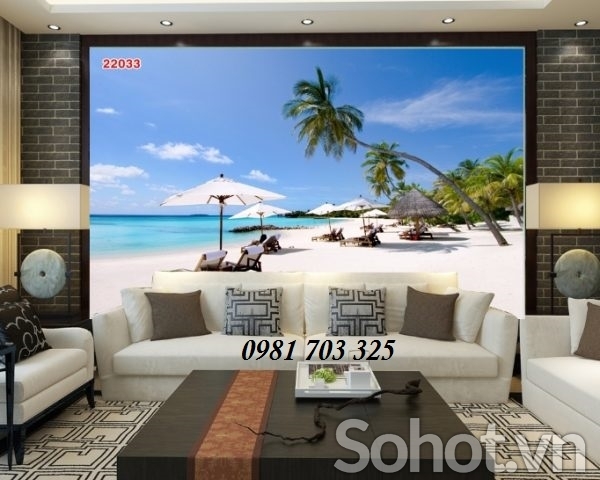Tranh gạch- gạch tranh 3D phong cảnh biển