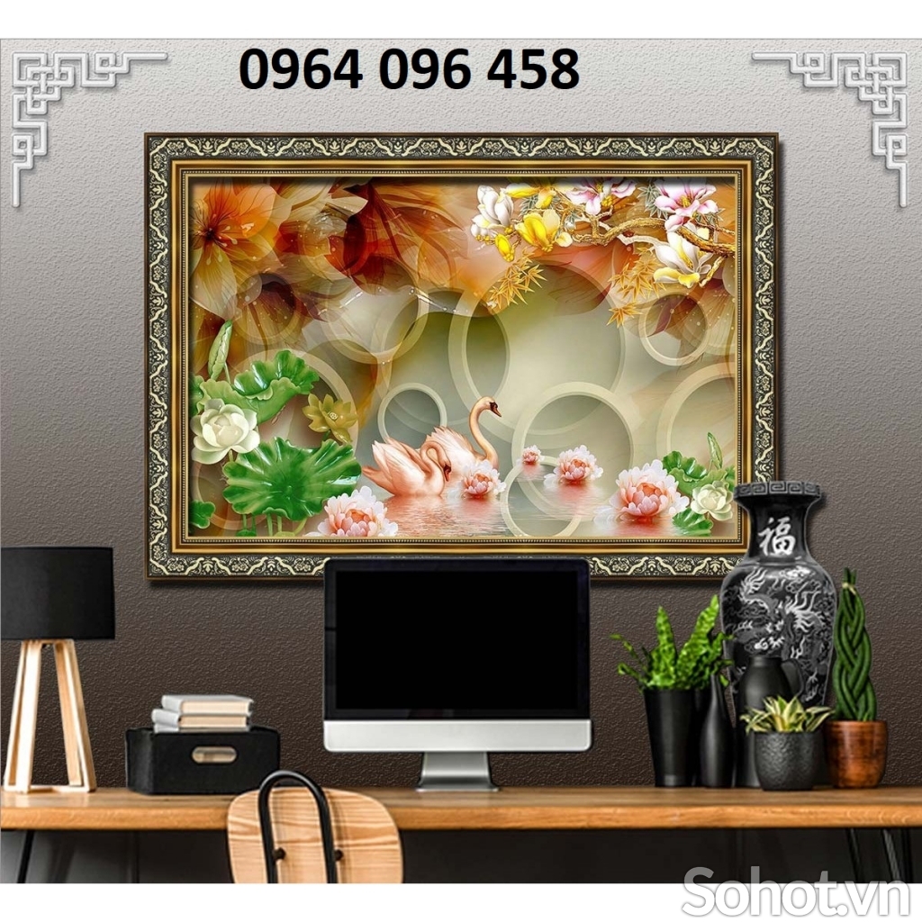 Tranh gạch men 3d giả ngọc - XV33