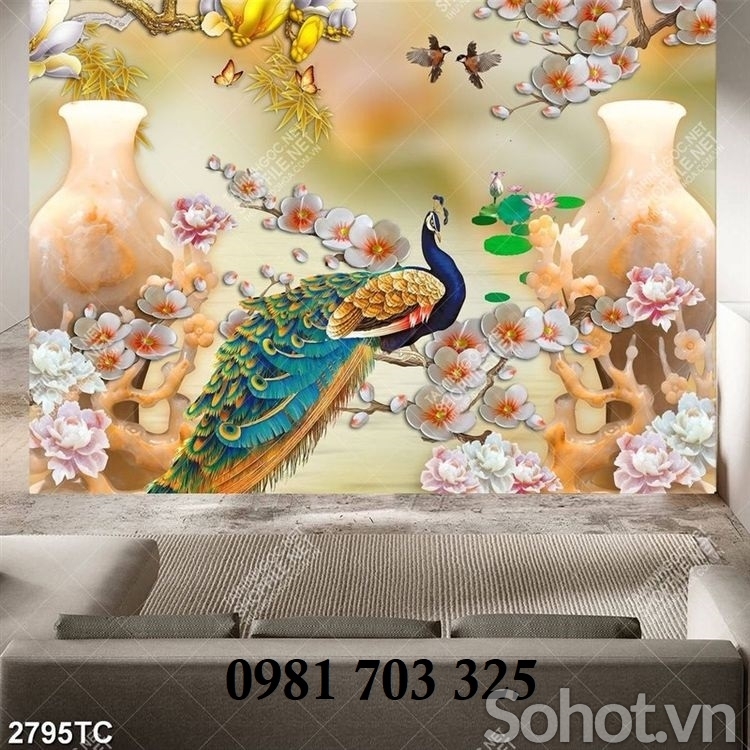 Tranh 3D sứ ngọc, tranh gạch men ốp tường