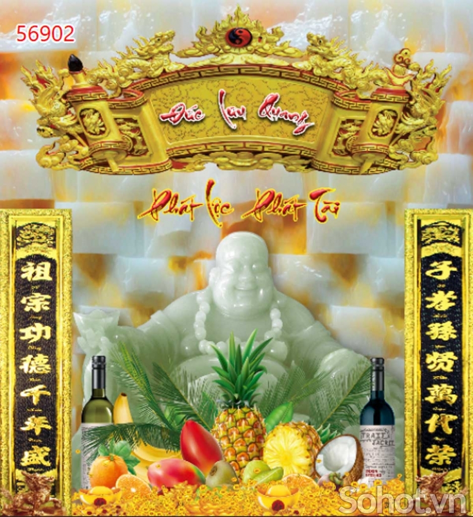 Tranh gạch 3d phật di lặc - XP098