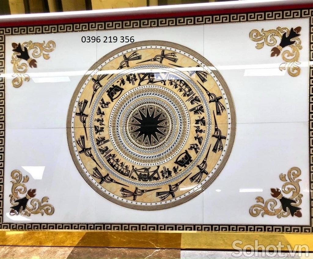 Thảm gạch sàn trang trí phòng khách