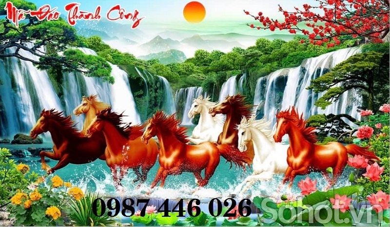 Tranh tường mã đáo thành công HP92722