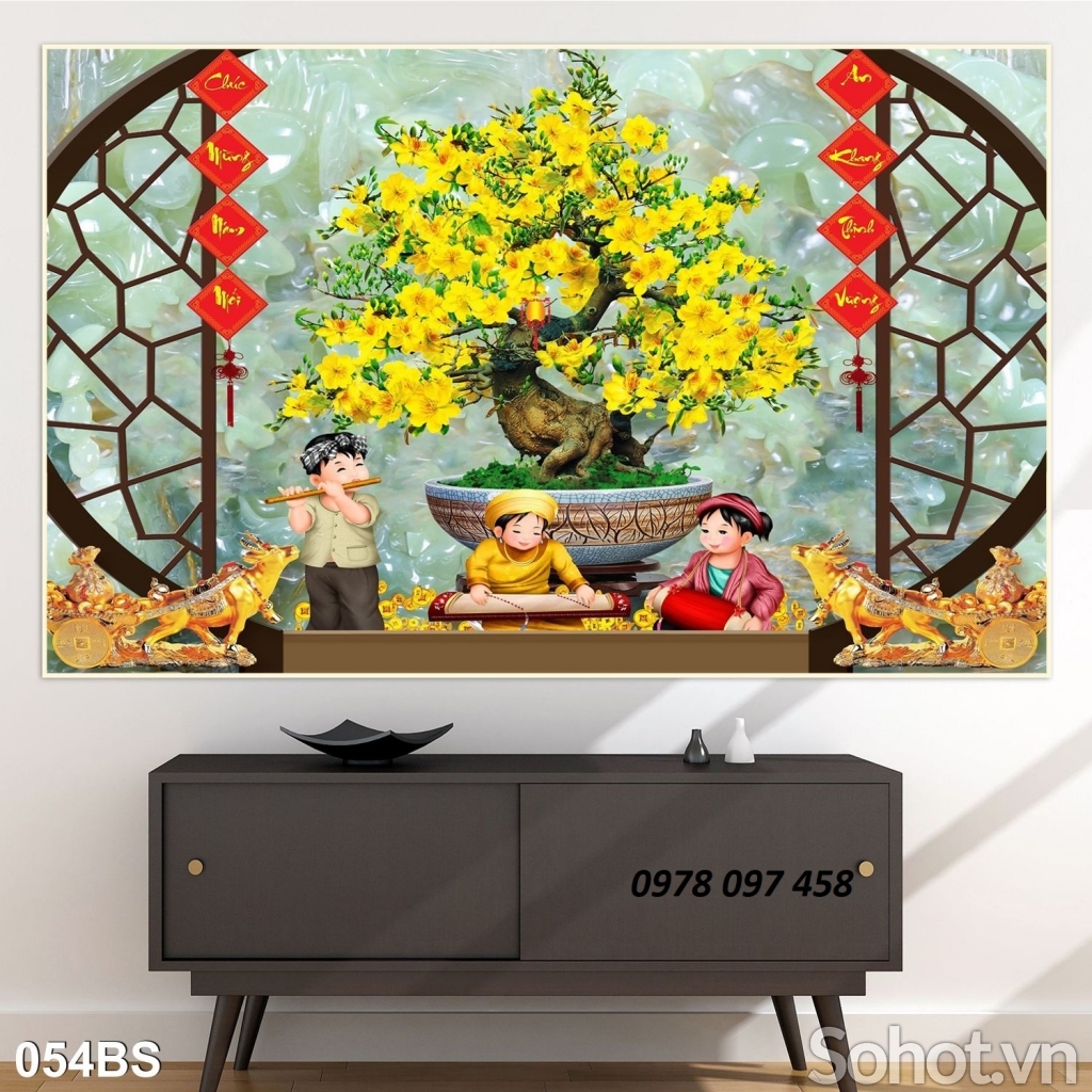 Gạch in họa tiết sắc nét trang trí phòng khách