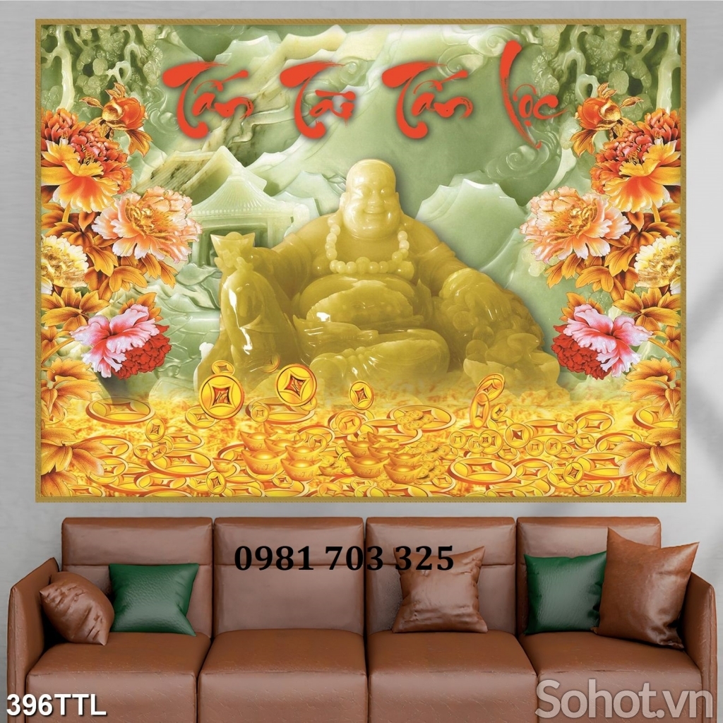 Tranh gạch 3d tài lộc trang trí