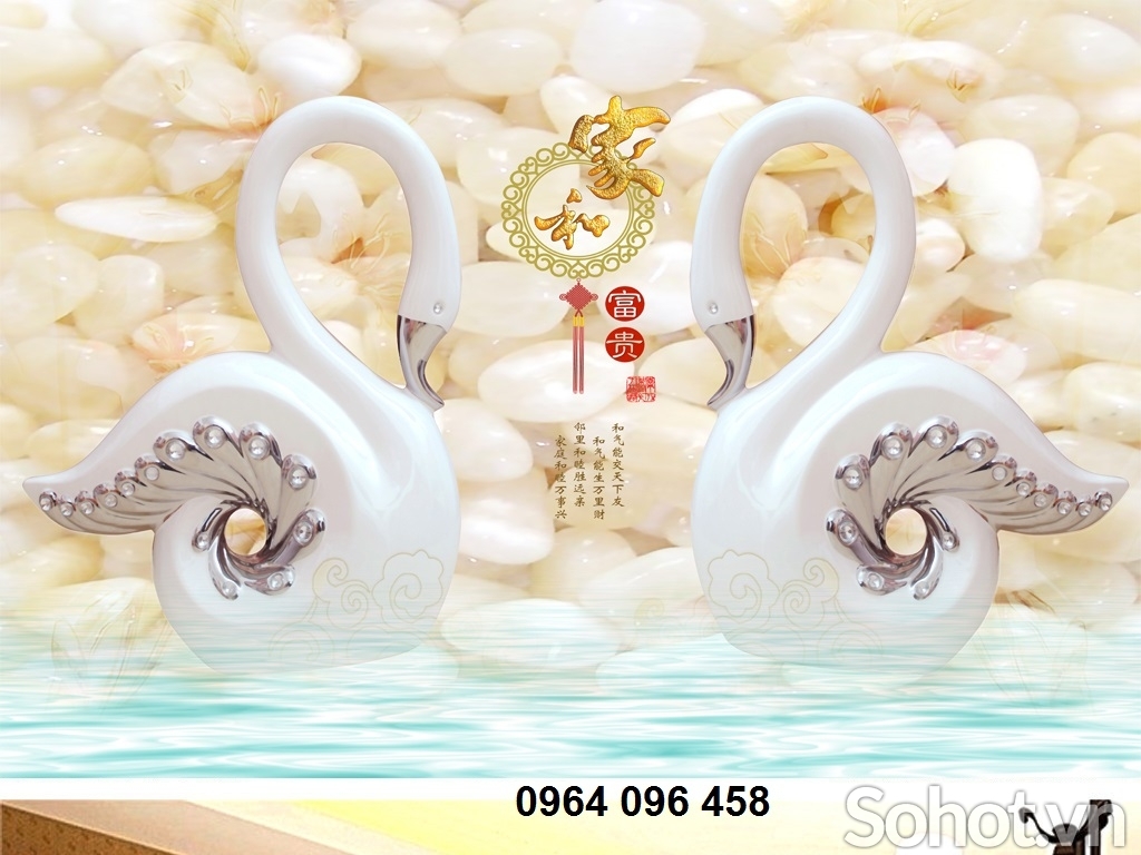 Tranh gạch ốp tường 3d chim công - 522SP
