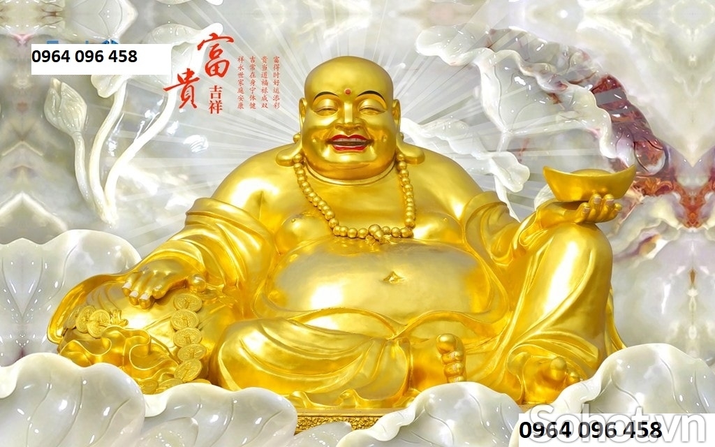 Tranh gạch 3d ốp tường phật di lặc - KFDX3
