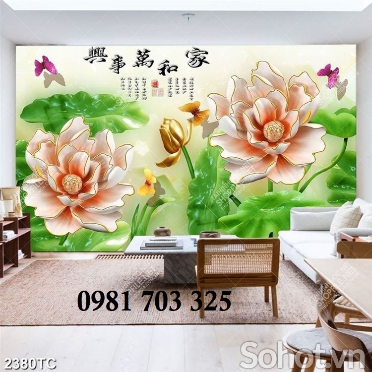 tranh gạch 3D hoa mẫu đơn giả ngọc
