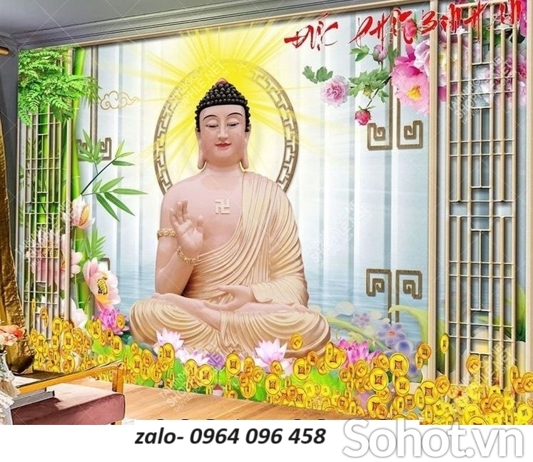 Tranh gạch 3d hình phật ốp tường - SDX42