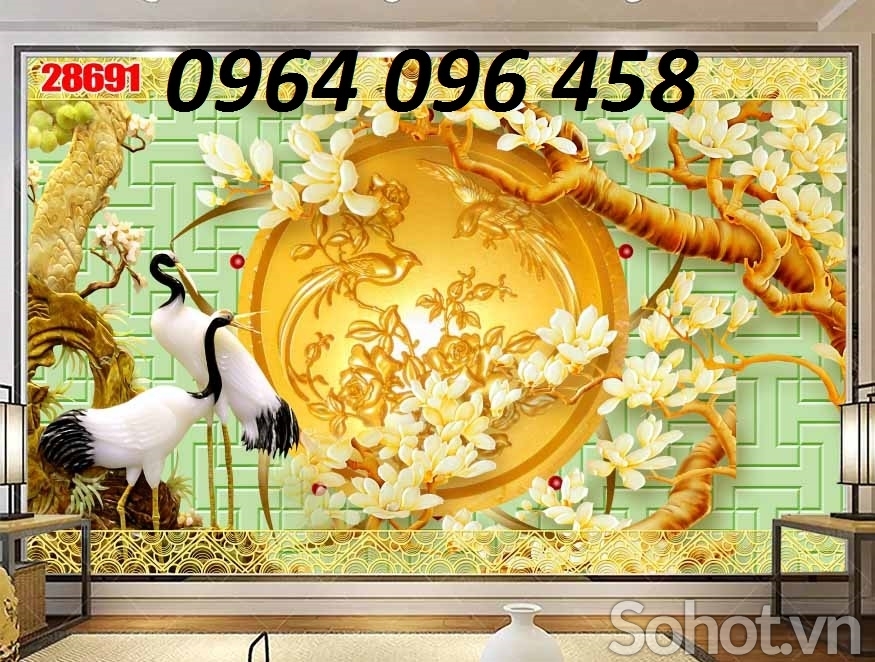 Tranh gạch 3d trang trí phòng khách đẹp - SLK90