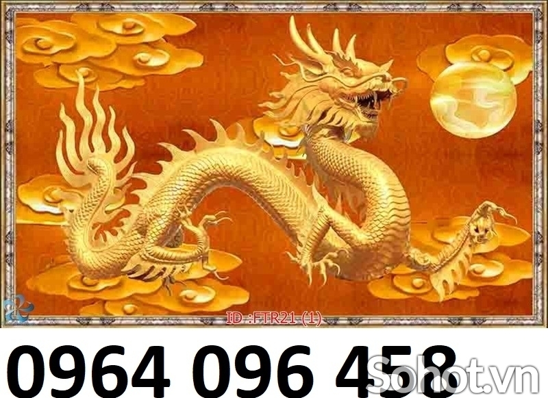 Tranh gạch 3d rồng phượng - CVX4