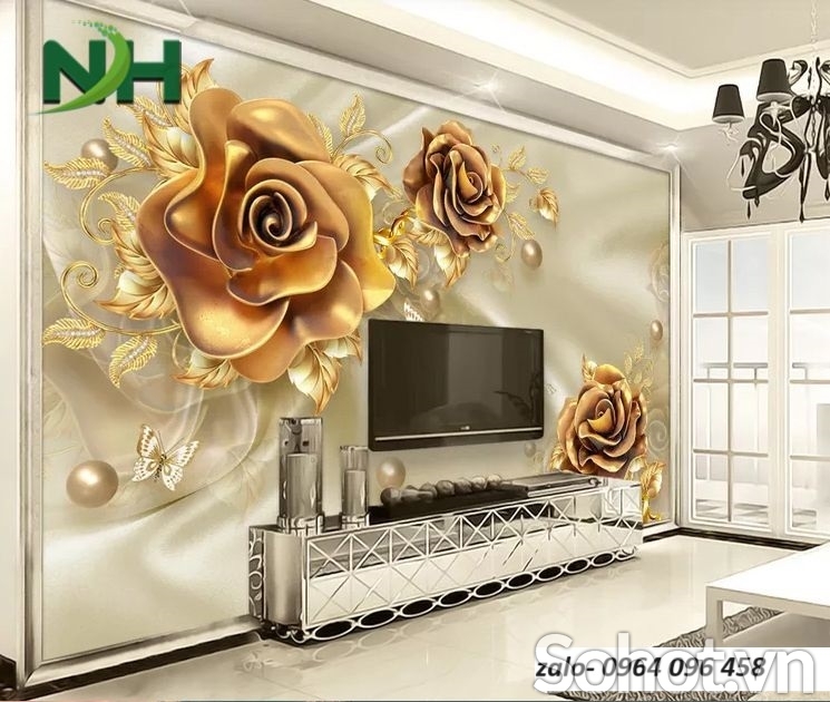 Tranh gạch phong thủy phòng khách 3d - 63CPP