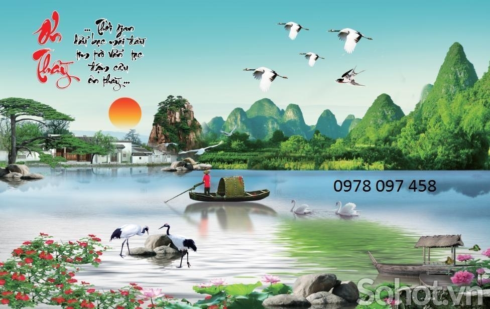 Gạch tranh 3D - phong cảnh thiên nhiên