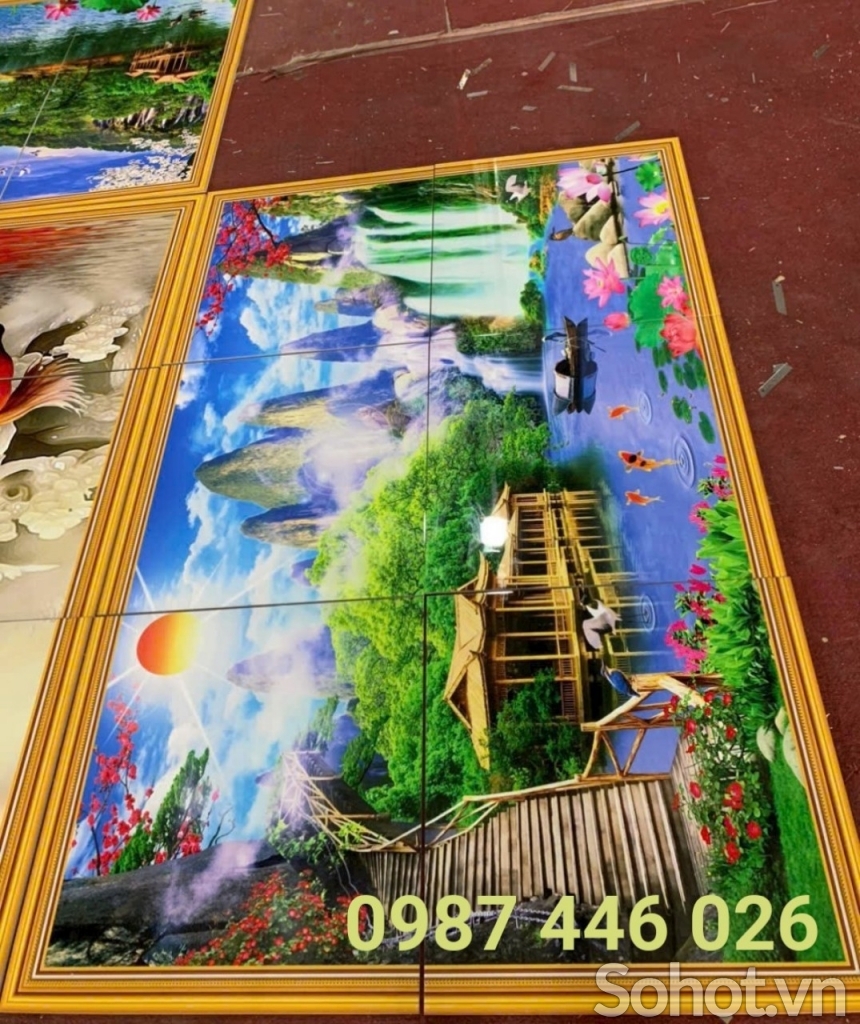 Gạch tranh thác nước HP933