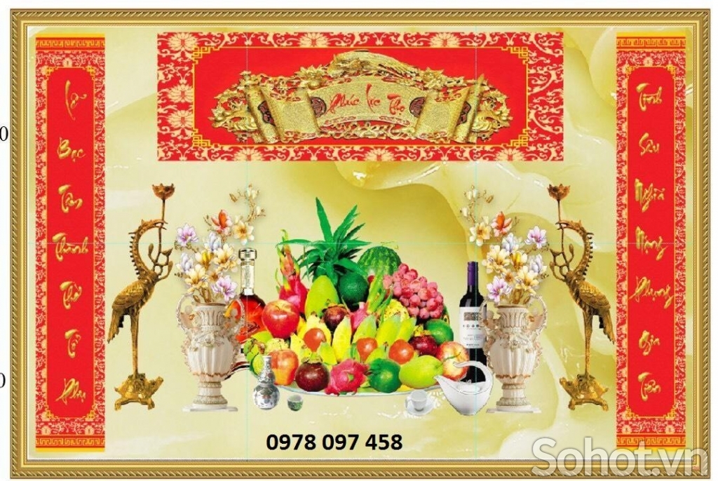Tranh phòng thờ - gạch tranh 3D
