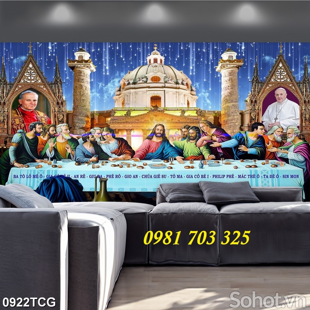 tranh công giáo- gạch tranh ốp tường 3D