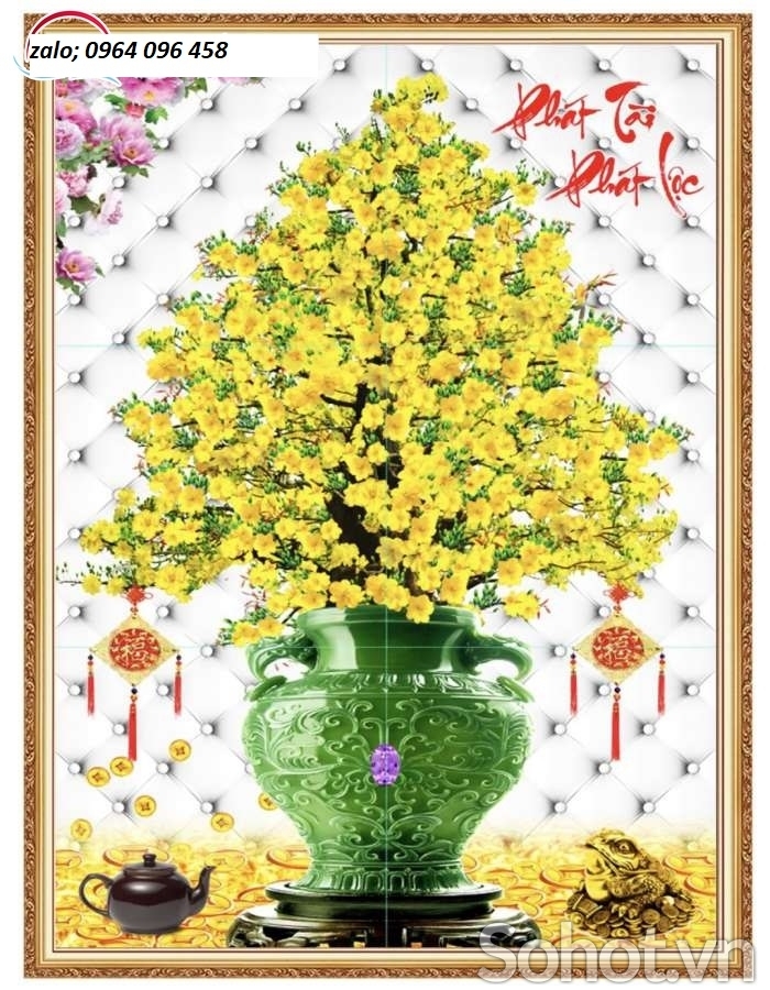 Tranh gạch 3d hoa mai - LSAZ11