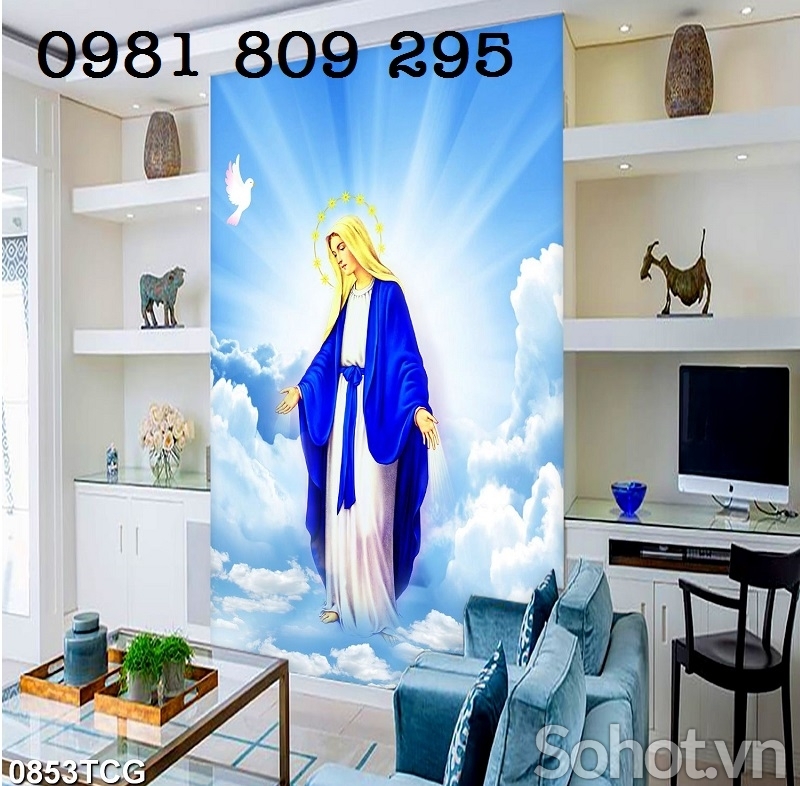 Tranh gạch men 3d công giáo HN292