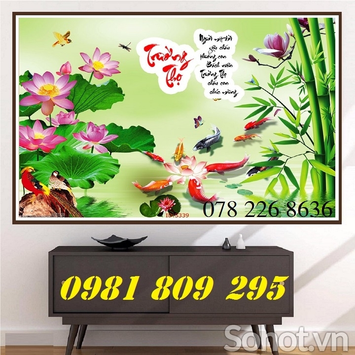 Gạch tranh 3d - tranh 3d cá chép phong thủy
