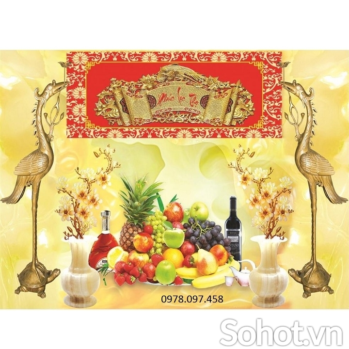 Tranh gạch phòng thờ