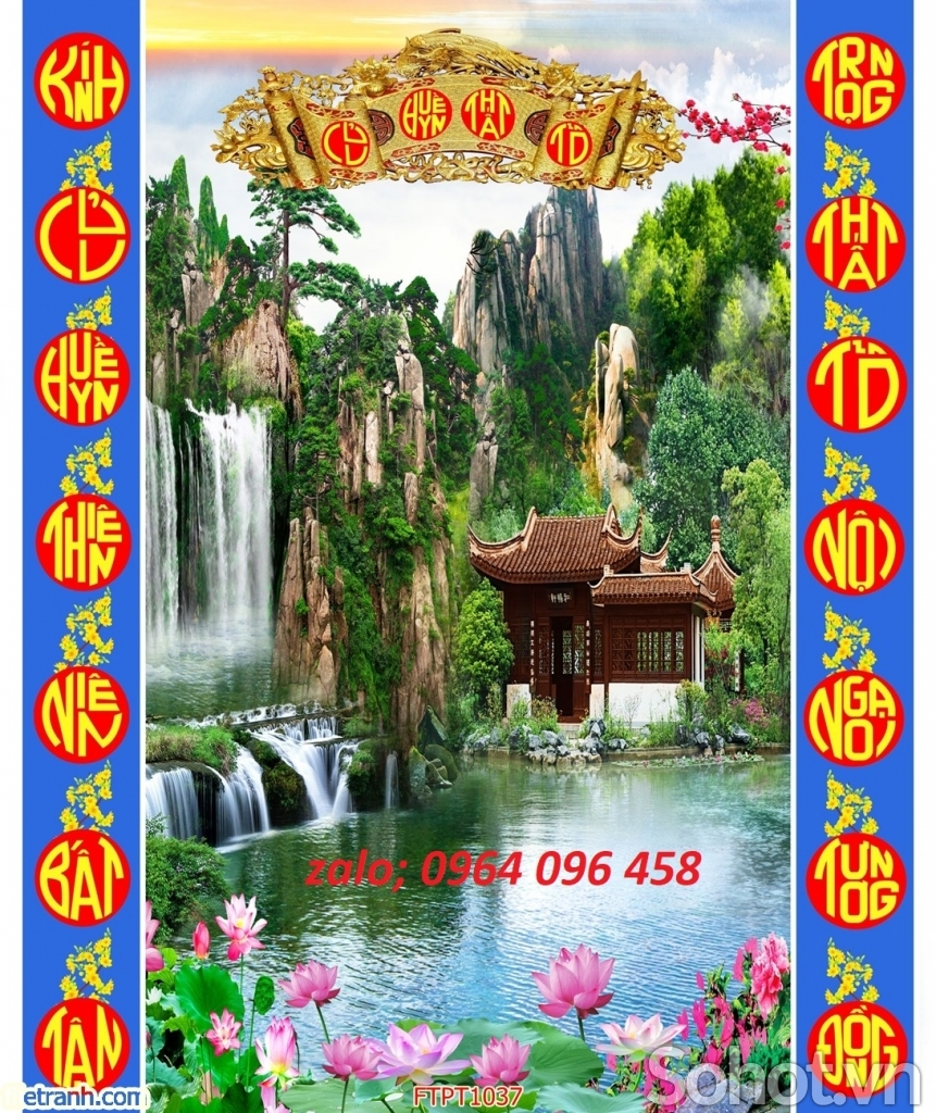 Tranh gạch 3d cửu huyền thất tổ - 799VV