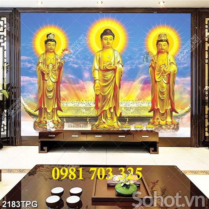 Tranh gạch 3D hình Phật trang trí