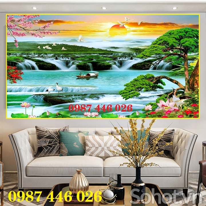 Gạch 3d tranh gach phong cảnh HP03833