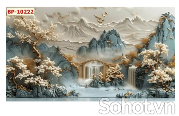 Tranh gạch 3d trang trí phòng khách - BNM84