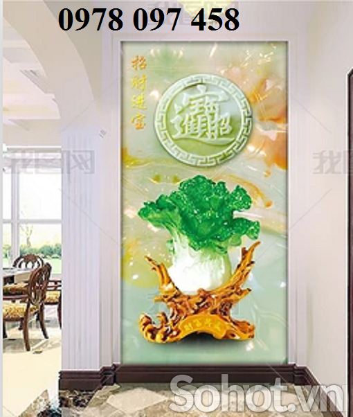 Tranh khổ đứng - tranh gạch 3D