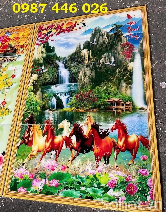 In gạch tranh mã đáo thành công HP86263