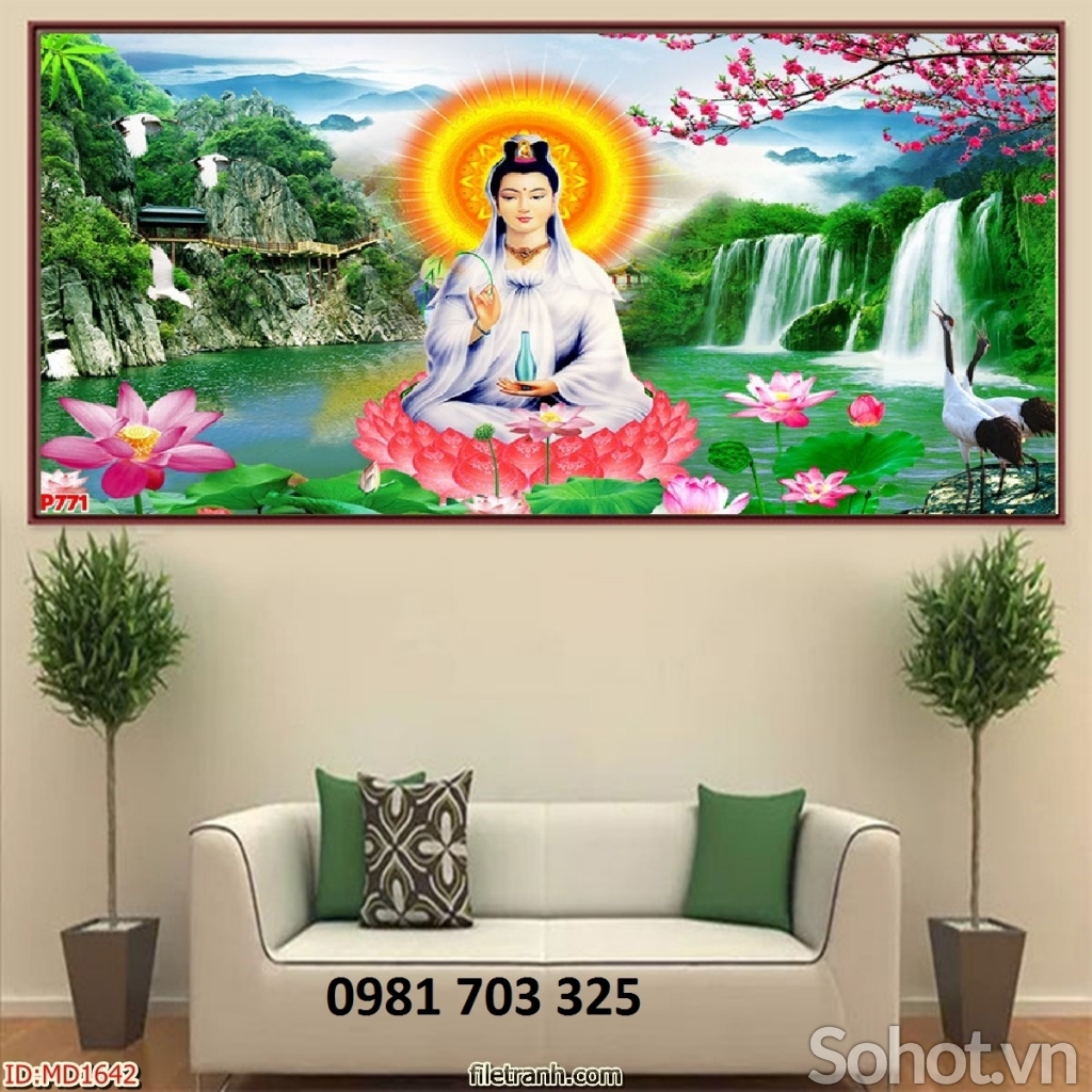 tranh phòng thờ, gạch tranh Phật giáo